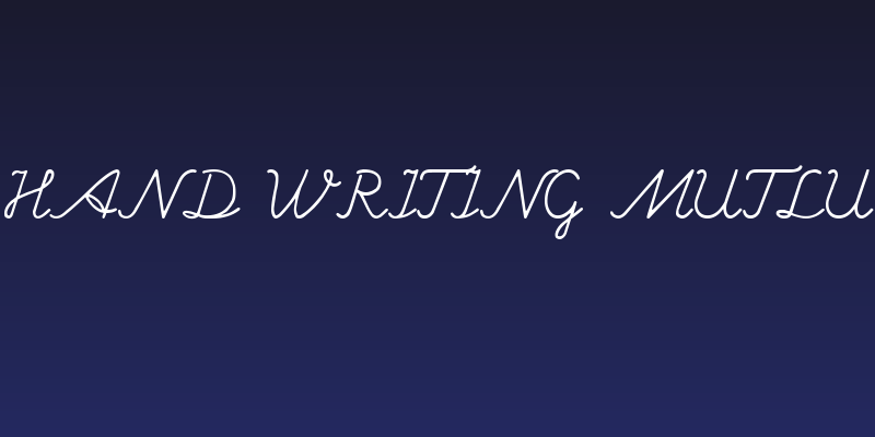 Hand writing Mutlu Social Header