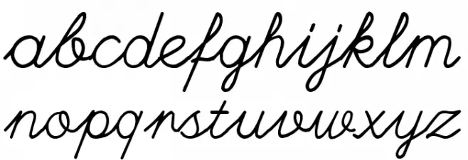 Hand writing Mutlu 字体 小写