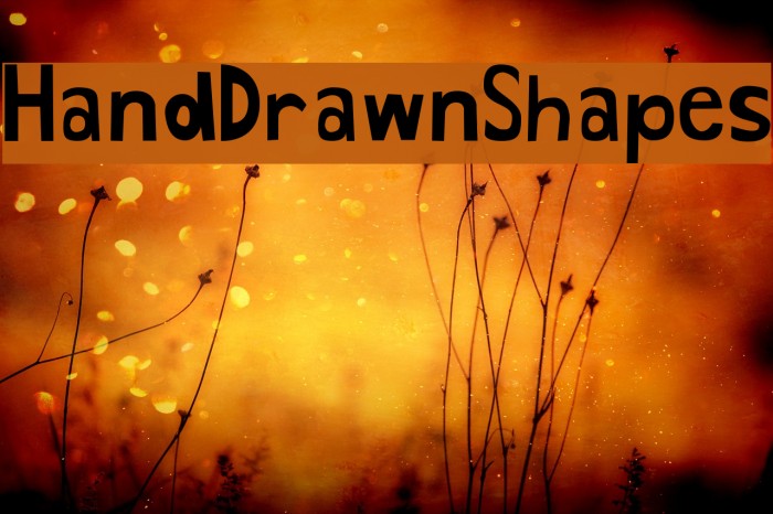 HandDrawnShapes Font examples