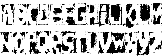 HandNegativ Font LOWERCASE