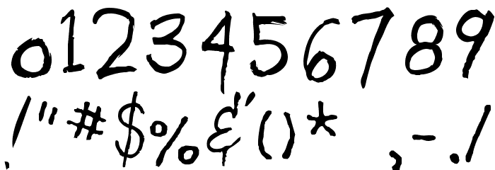 HandORand Font OTHER CHARS
