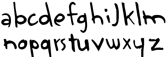 HandORand Font LOWERCASE