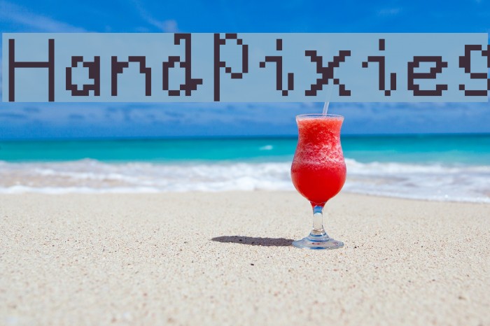 HandPixies Font examples