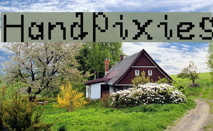 HandPixies Font examples