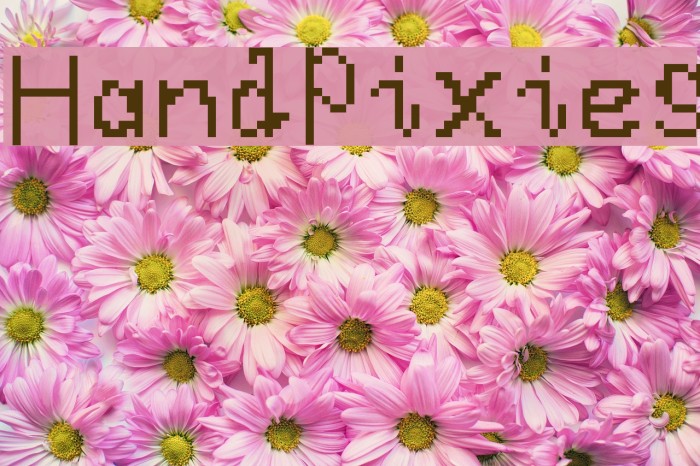 HandPixies Font examples