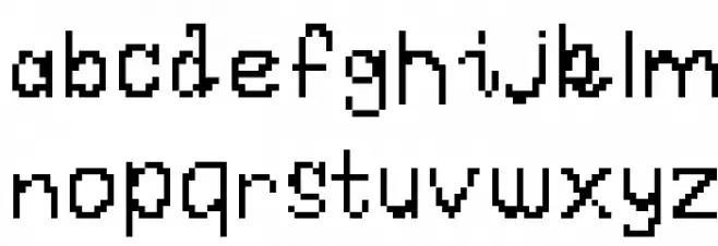 HandPixies Font LOWERCASE