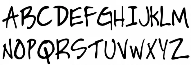 HandPrinting Schriftart Groß