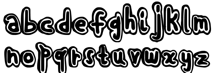 HandShadow Font LOWERCASE