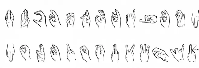 HandSign 字体 大写