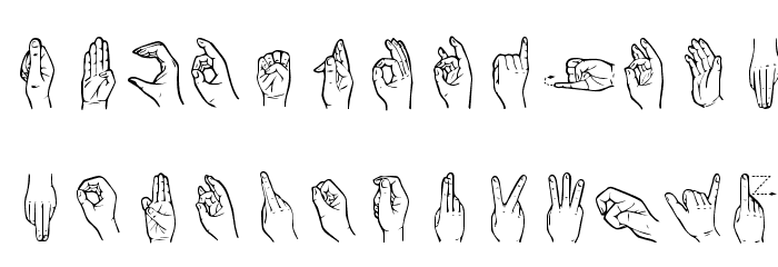 HandSign Font LOWERCASE