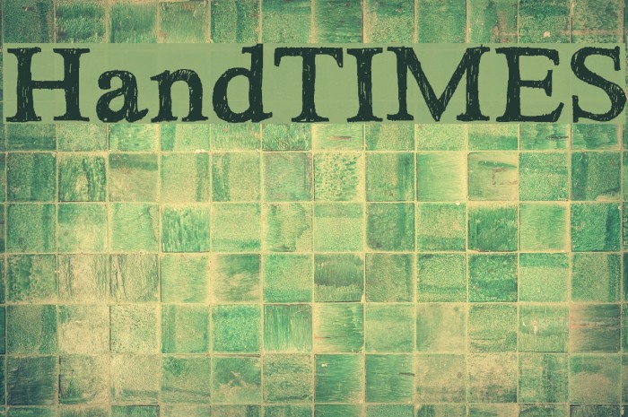 HandTIMES Font examples