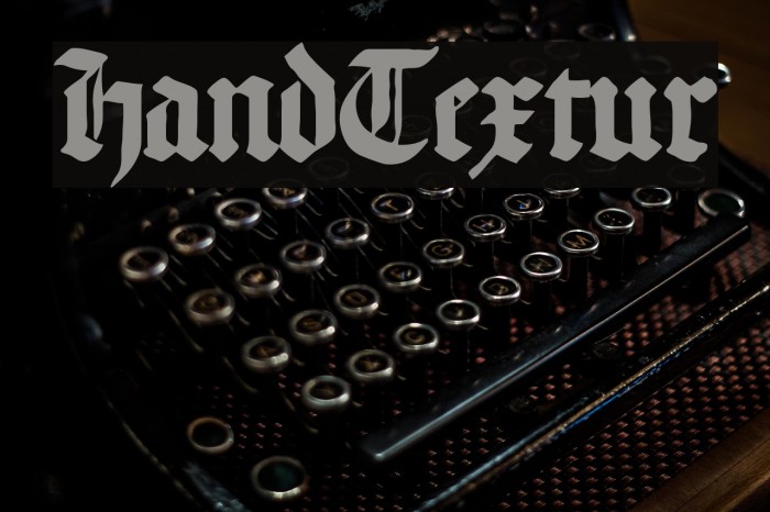 HandTextur Font examples