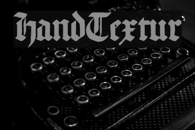 HandTextur Font examples
