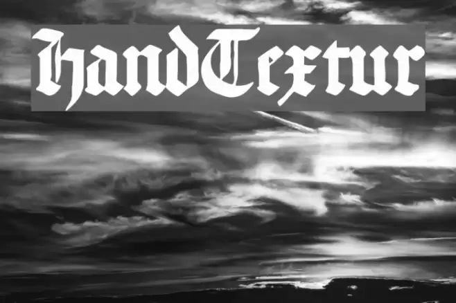 HandTextur Font examples