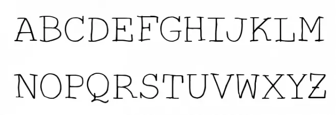 HandTypist Font UPPERCASE