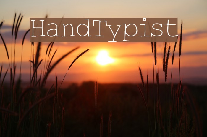 HandTypist Font examples
