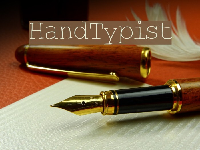 HandTypist Font examples