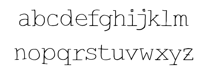 HandTypist Font LOWERCASE