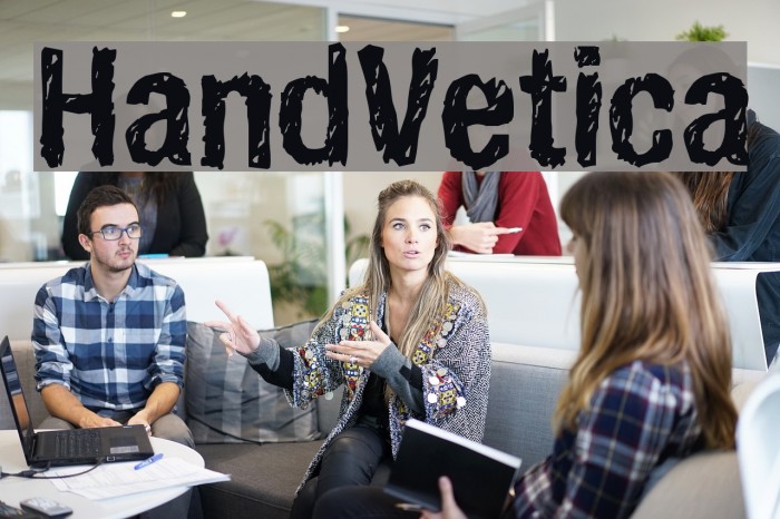 HandVetica Font examples