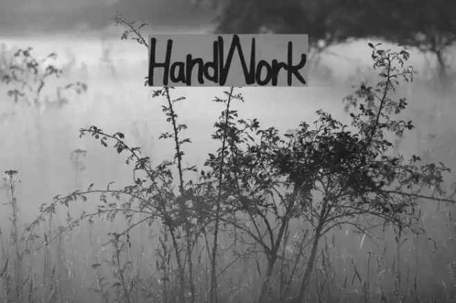 HandWork Font examples