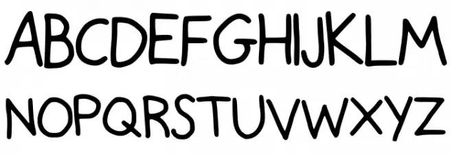 HandWritingScript Caratteri MAIUSCOLE