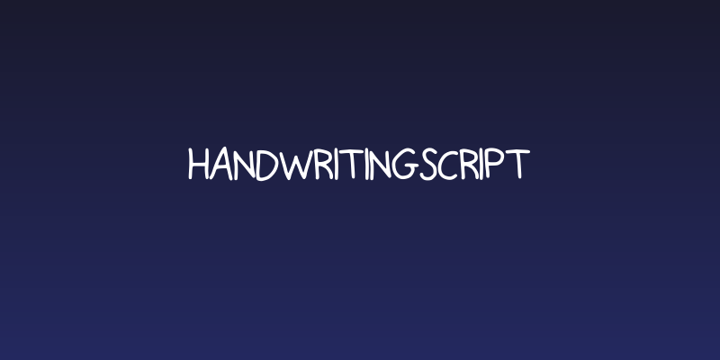 HandWritingScript Social Header