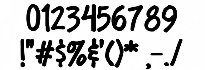 Handage AOE Bold Font OTHER CHARS