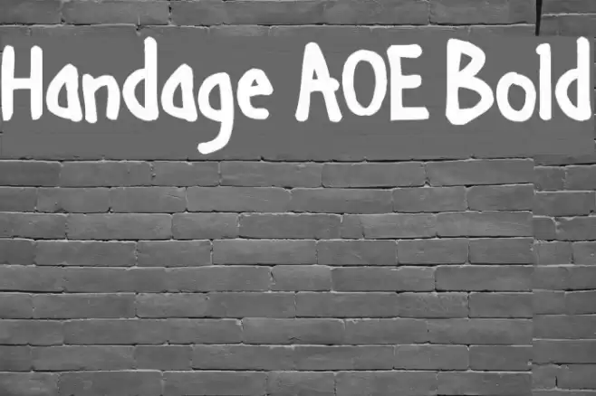 Handage AOE Bold Font examples