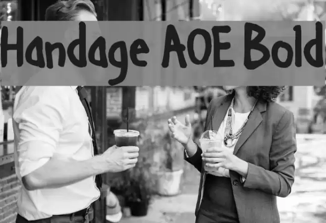 Handage AOE Bold Font examples