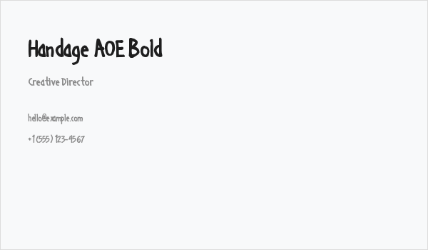 Handage AOE Bold Business Card