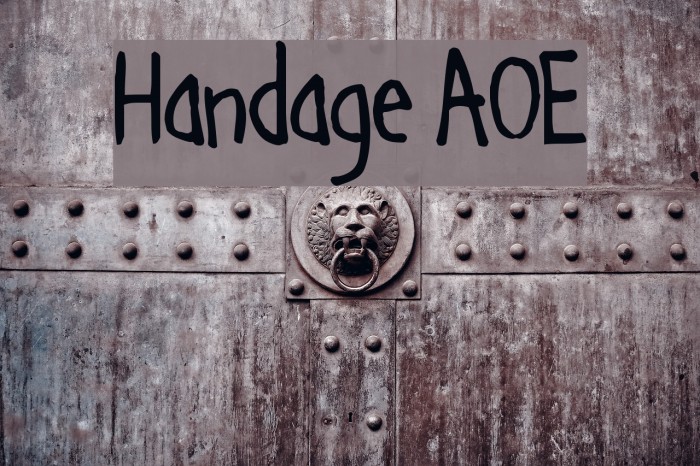 Handage AOE Schriftart examples