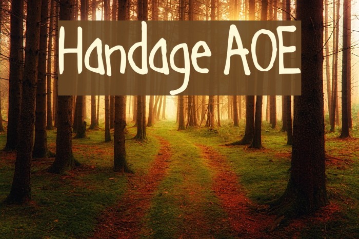 Handage AOE Schriftart examples