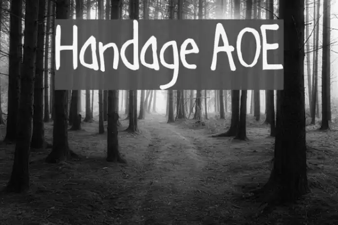Handage AOE Schriftart examples