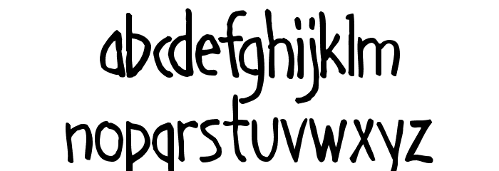 Handage AOE Schriftart Kleinbuchstaben