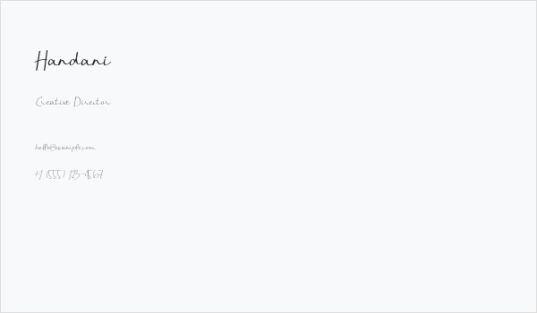 Handani Business Card