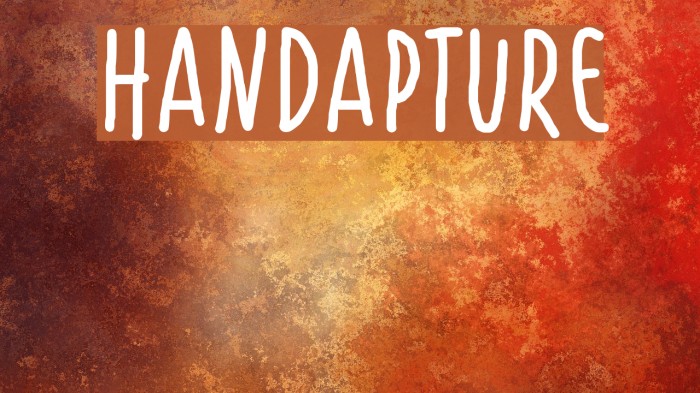 Handapture Font examples