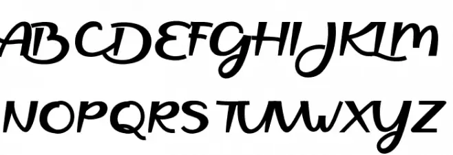 Handaru Schriftart Groß