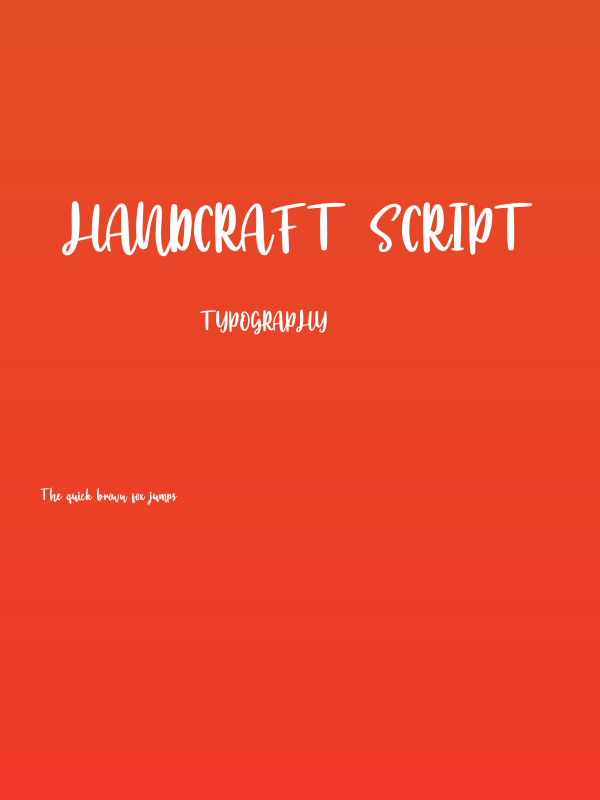 Handcraft Script Poster