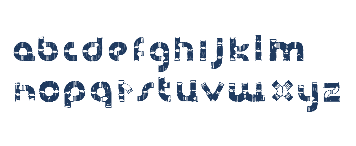 Handdrawn Pipe X Lowercase