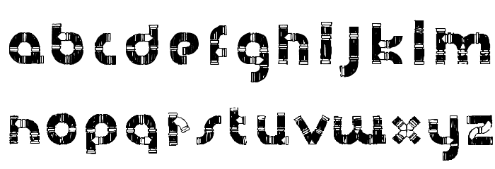 HanddrawnPipe-Regular Font LOWERCASE