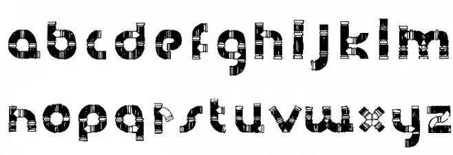 HanddrawnPipe-Regular Caratteri MINUSCOLO