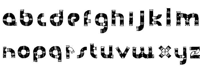 HanddrawnPipeX-Regular Font LOWERCASE