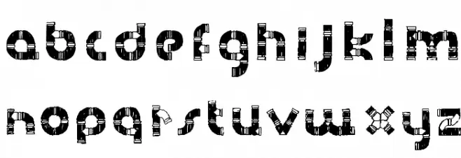 HanddrawnPipeX-Regular Шрифта строчной