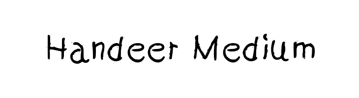 Handeer Medium  Free Fonts Download