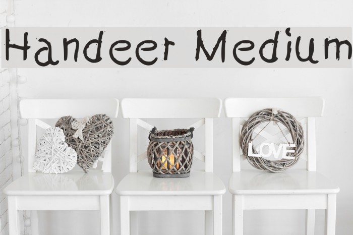Handeer Medium Font examples