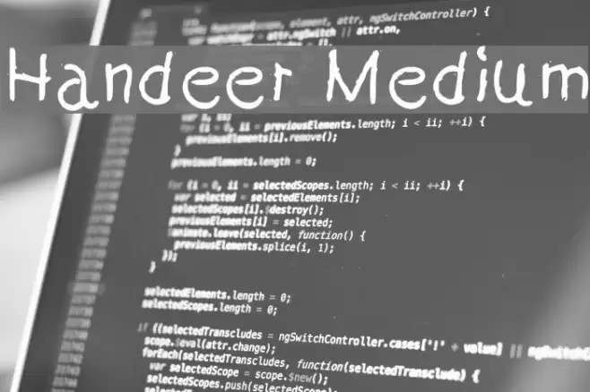 Handeer Medium Font examples