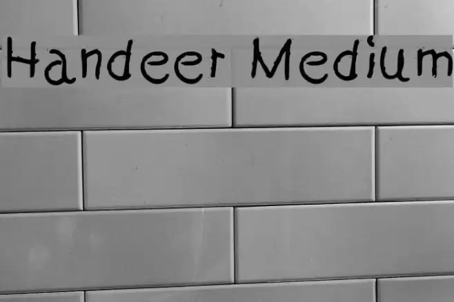 Handeer Medium Font examples