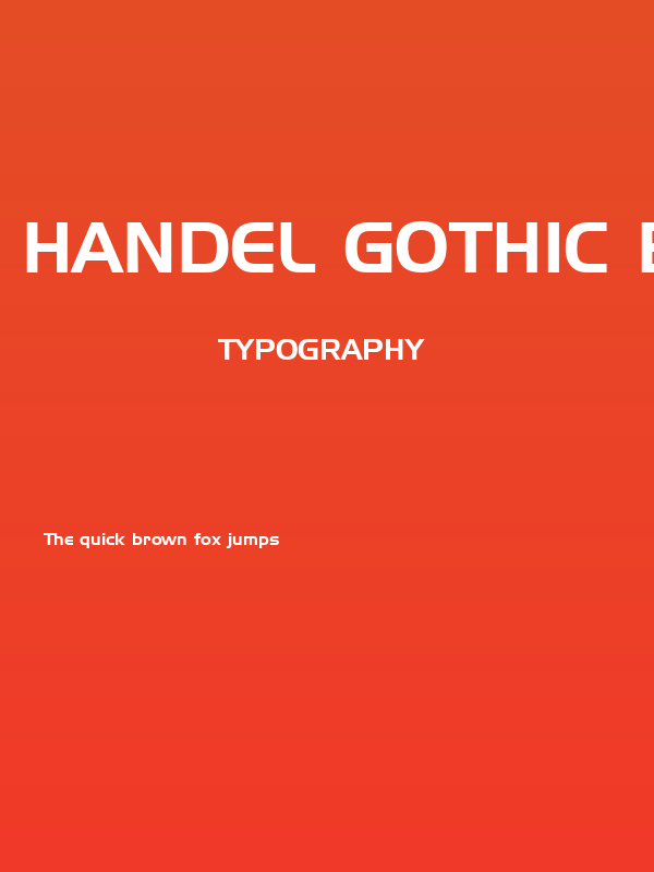 Handel Gothic BT Poster