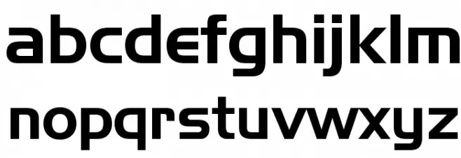 Handel Gothic BT Font LOWERCASE