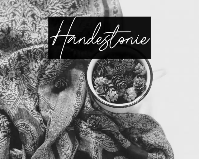 Handestonie Font examples